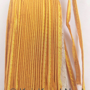 2mm Flanged Insertion Piping on 9mm Band, Brown Art Silk Trim, Cord piping Trim